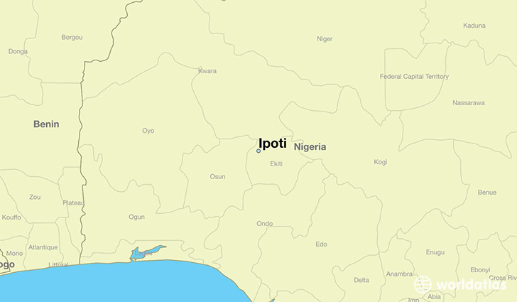map showing the location of Ipoti