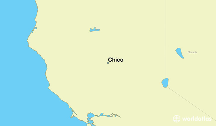 map showing the location of Chico