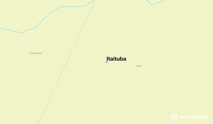 map showing the location of Itaituba