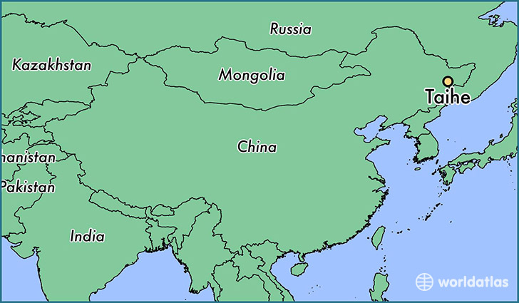 map showing the location of Taihe