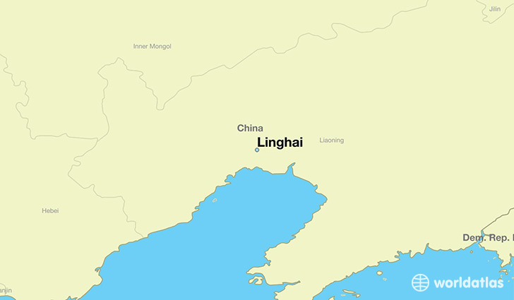 map showing the location of Linghai