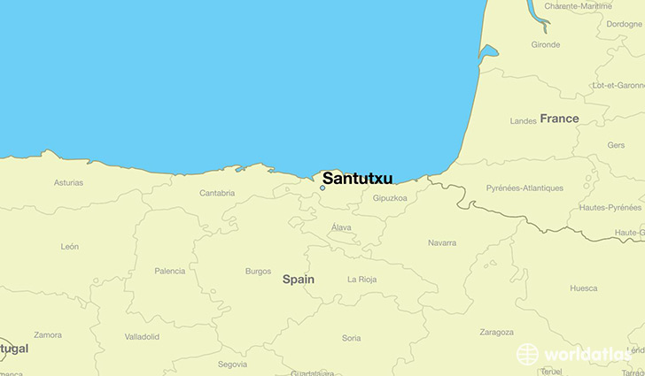 map showing the location of Santutxu