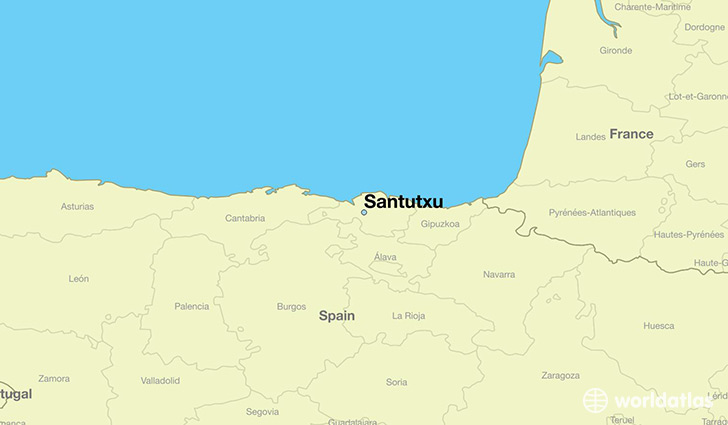 map showing the location of Santutxu