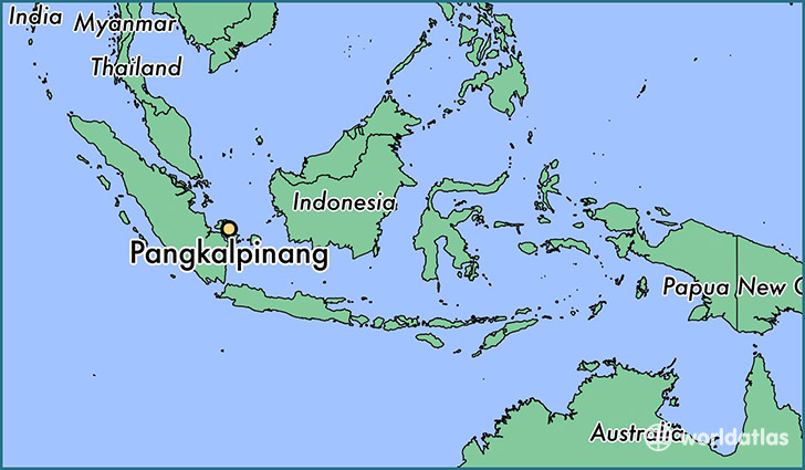 map showing the location of Pangkalpinang