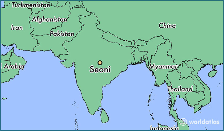 map showing the location of Seoni