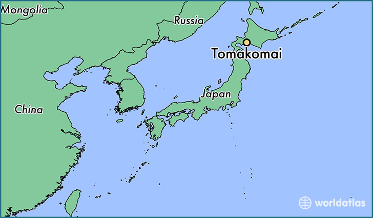 map showing the location of Tomakomai