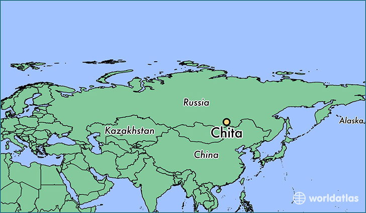 map showing the location of Chita