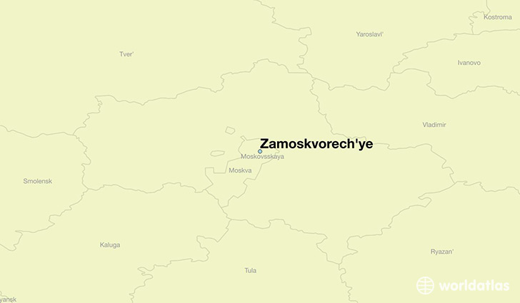 map showing the location of Zamoskvorech'ye