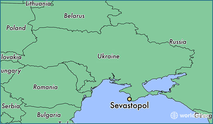 map showing the location of Sevastopol
