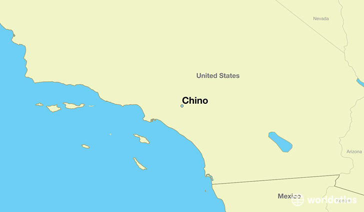 map showing the location of Chino