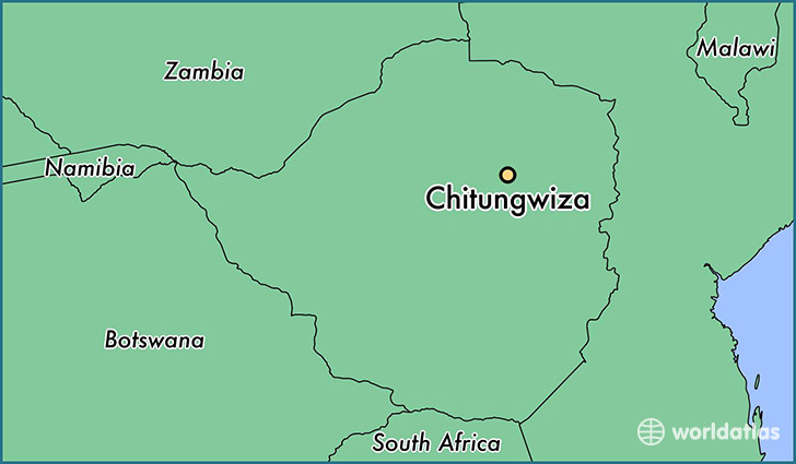 map showing the location of Chitungwiza