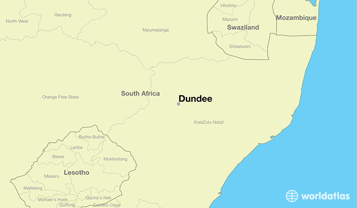 map showing the location of Dundee