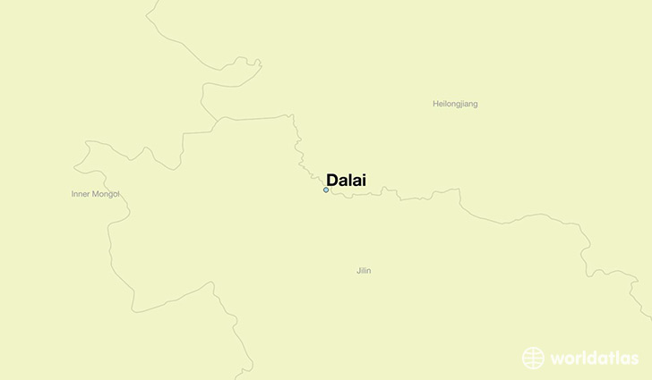 map showing the location of Dalai