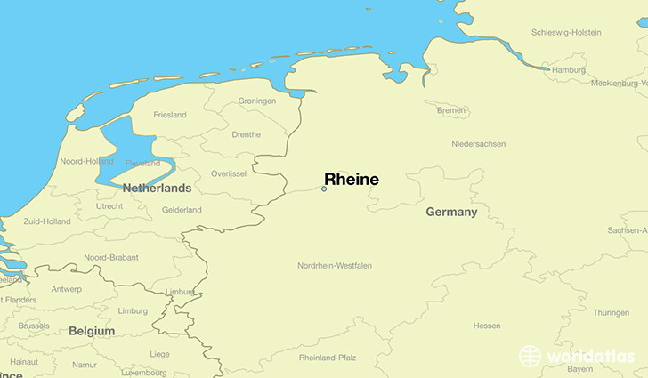 map showing the location of Rheine