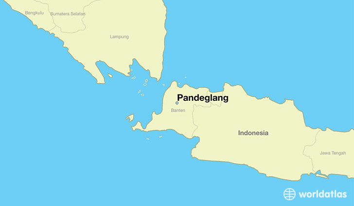 map showing the location of Pandeglang