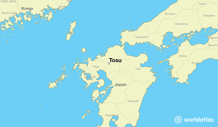 map showing the location of Tosu