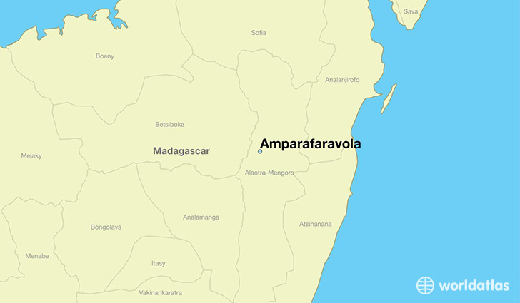 map showing the location of Amparafaravola