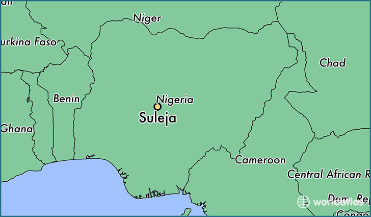 map showing the location of Suleja