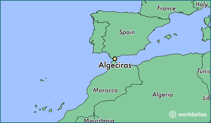 map showing the location of Algeciras