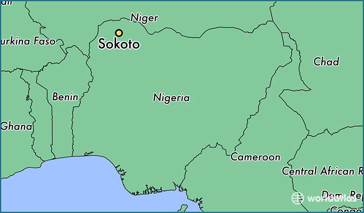 map showing the location of Sokoto