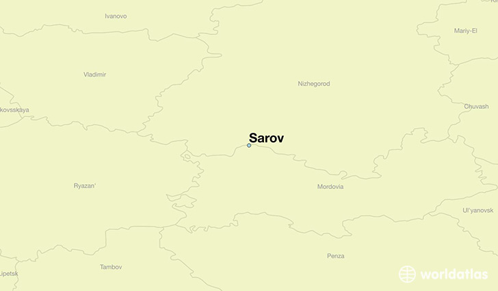 map showing the location of Sarov
