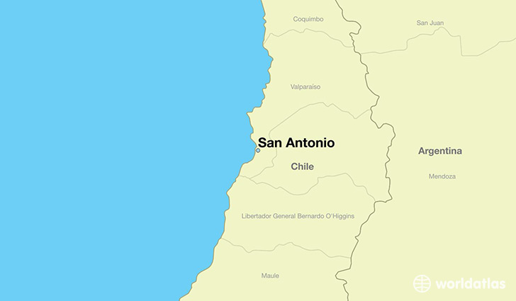 map showing the location of San Antonio