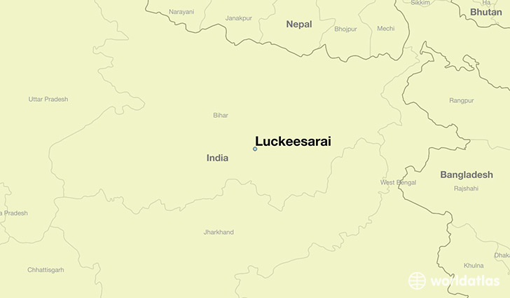 map showing the location of Luckeesarai