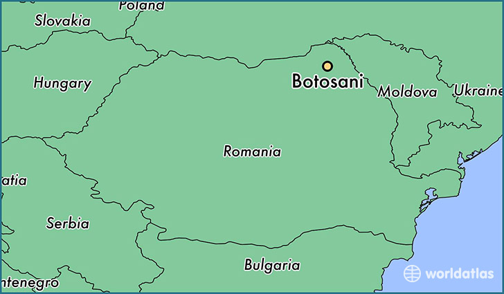 map showing the location of Botosani