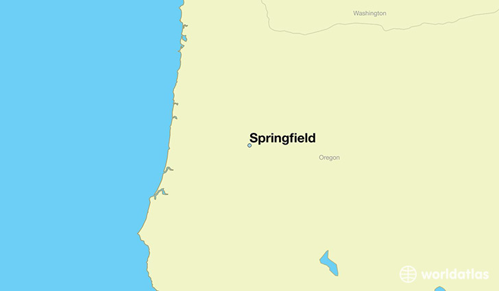map showing the location of Springfield