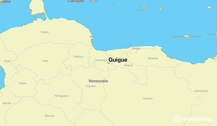 map showing the location of Guigue