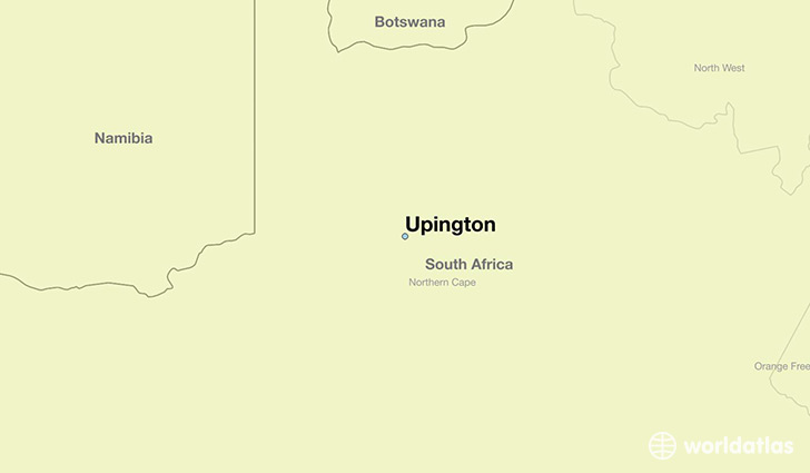 map showing the location of Upington