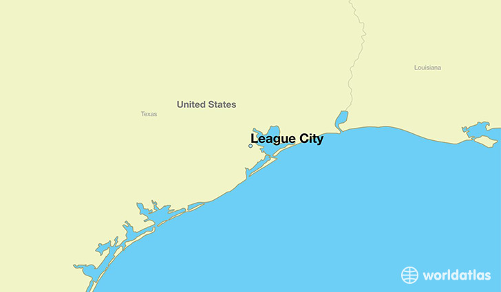 map showing the location of League City