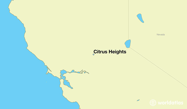 map showing the location of Citrus Heights