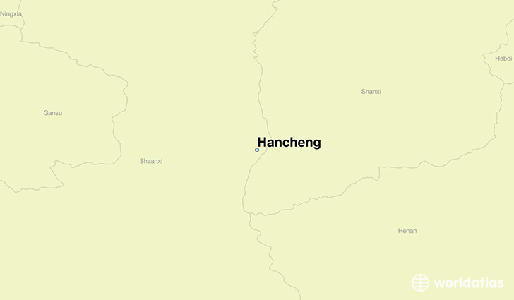 map showing the location of Hancheng
