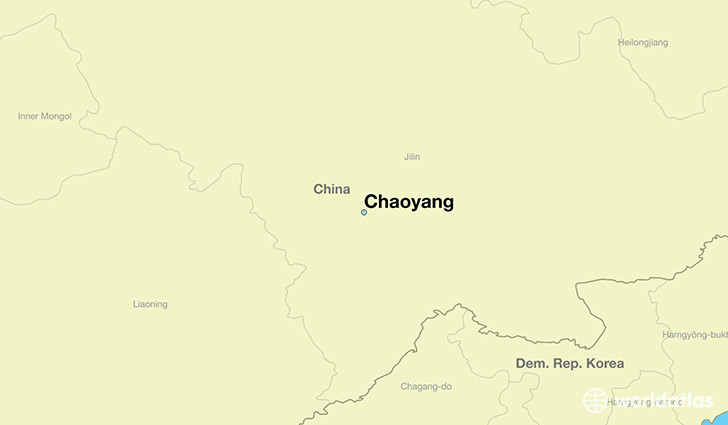 map showing the location of Chaoyang