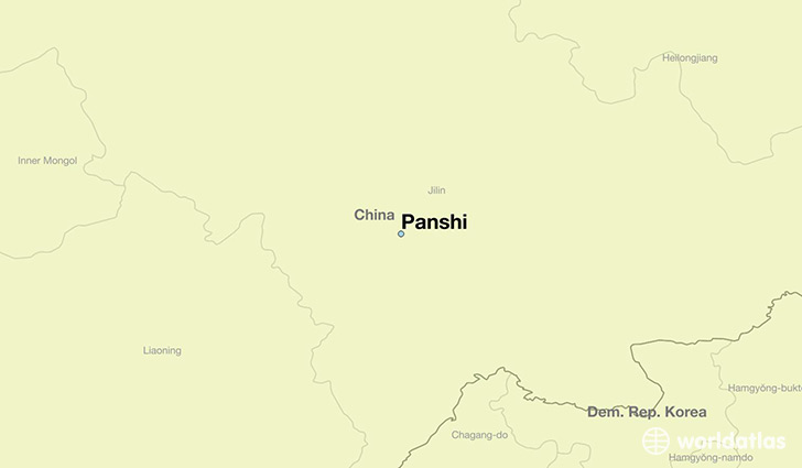 map showing the location of Panshi
