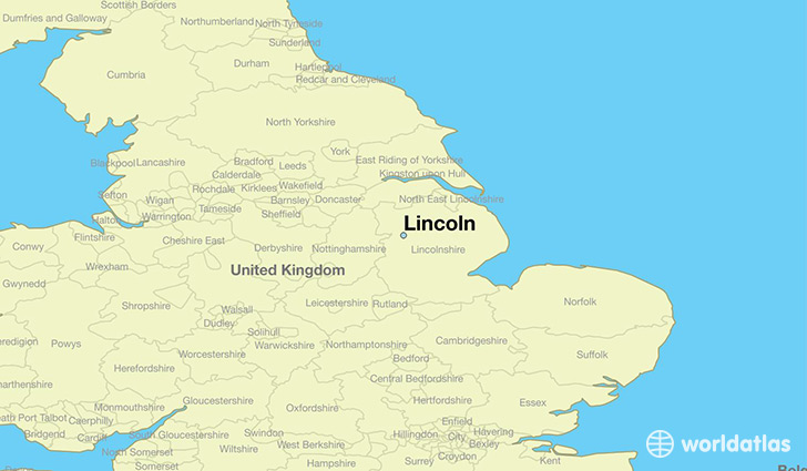 map showing the location of Lincoln