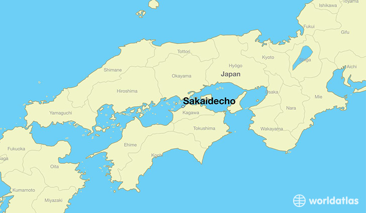 map showing the location of Sakaidecho