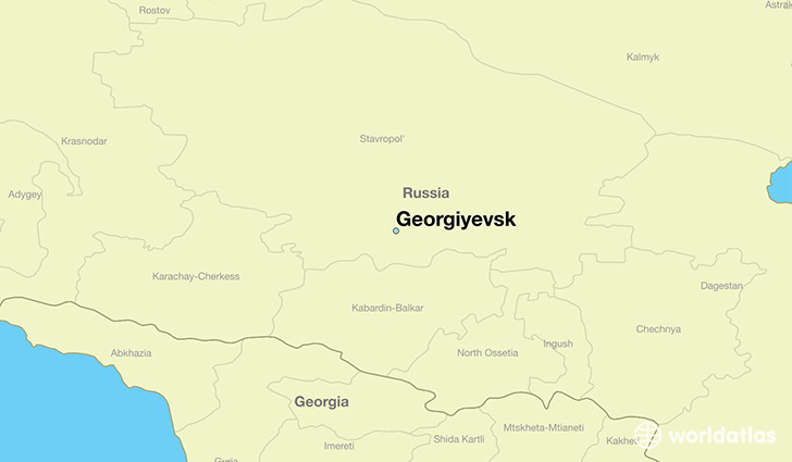 map showing the location of Georgiyevsk