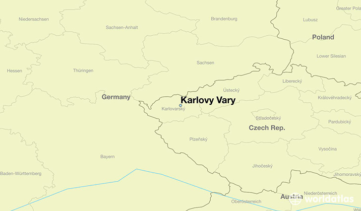 map showing the location of Karlovy Vary