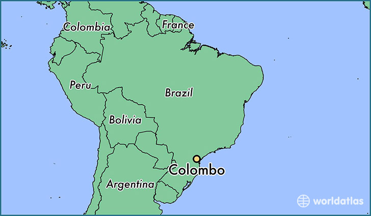 map showing the location of Colombo