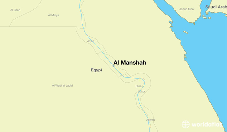 map showing the location of Al Manshah