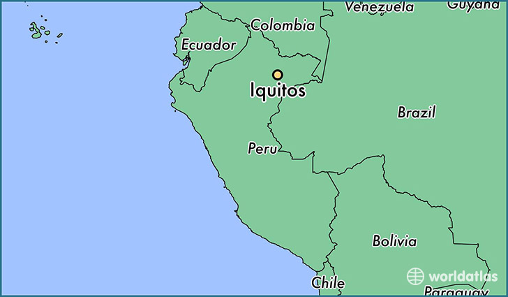 map showing the location of Iquitos