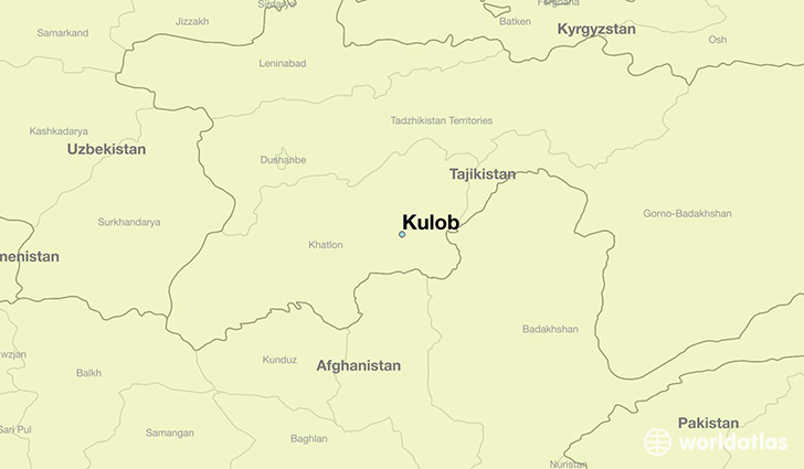 map showing the location of Kulob