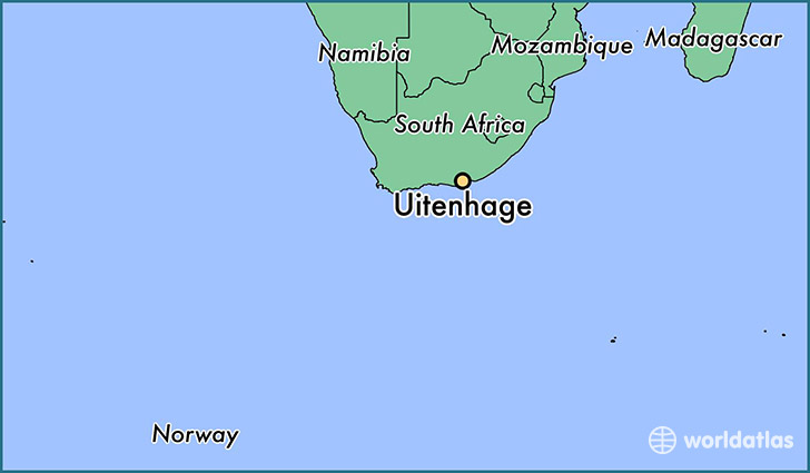 map showing the location of Uitenhage