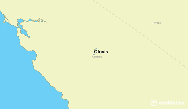 map showing the location of Clovis
