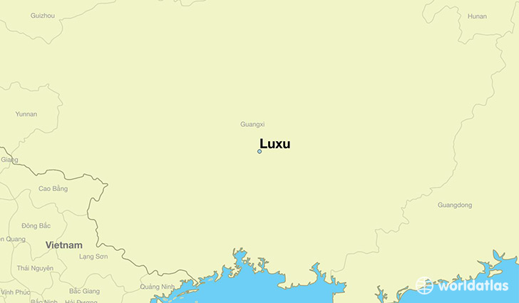 map showing the location of Luxu