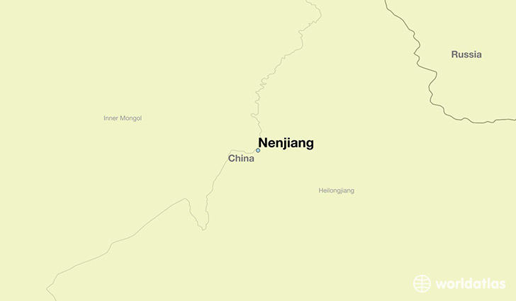 map showing the location of Nenjiang
