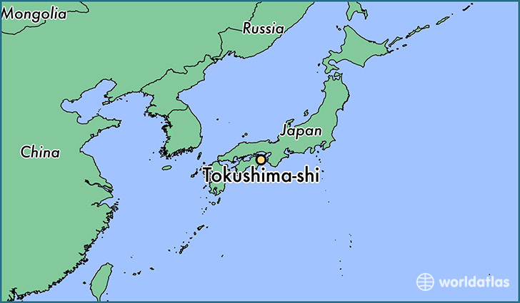 map showing the location of Tokushima-shi