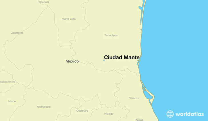 map showing the location of Ciudad Mante